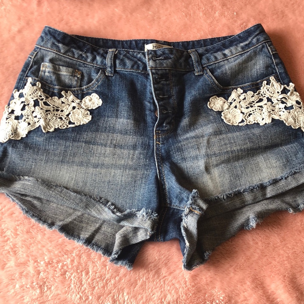 High rise Jean shorts